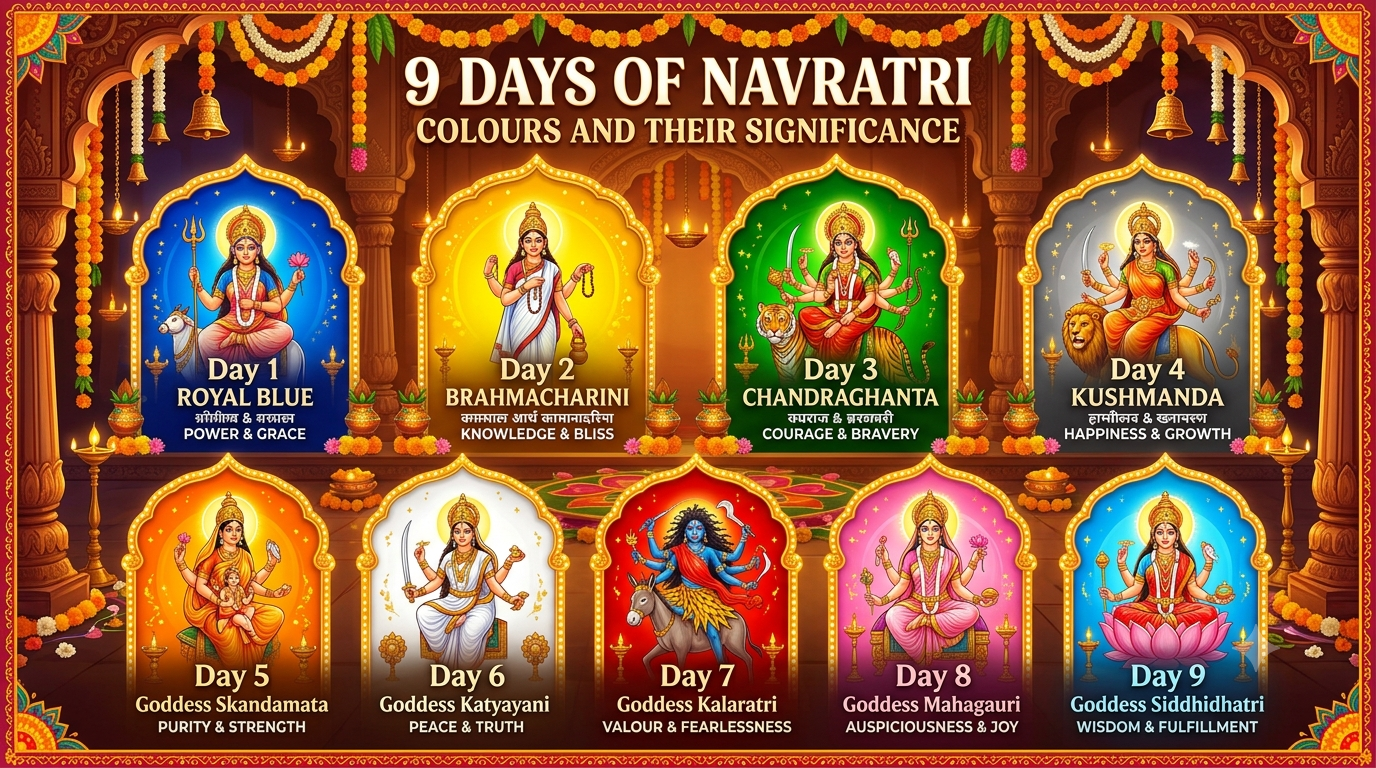 9 Days of Navratri Colours and Their Significance